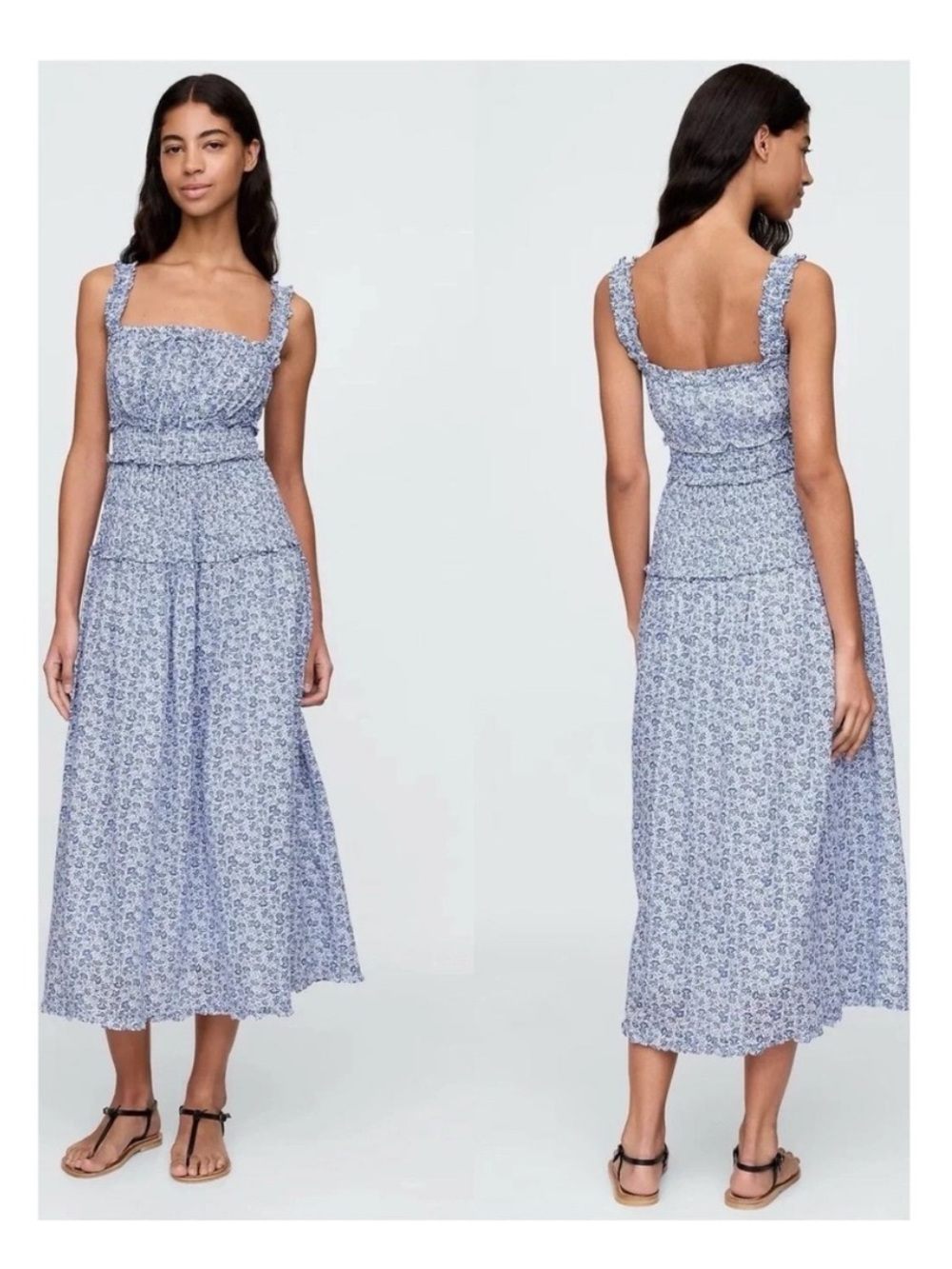 GAP x Doen Floral Midi Dress, XS